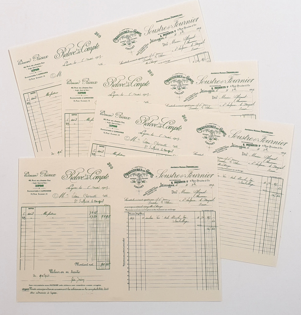 Faux Vintage Invoice Pack - 9031
