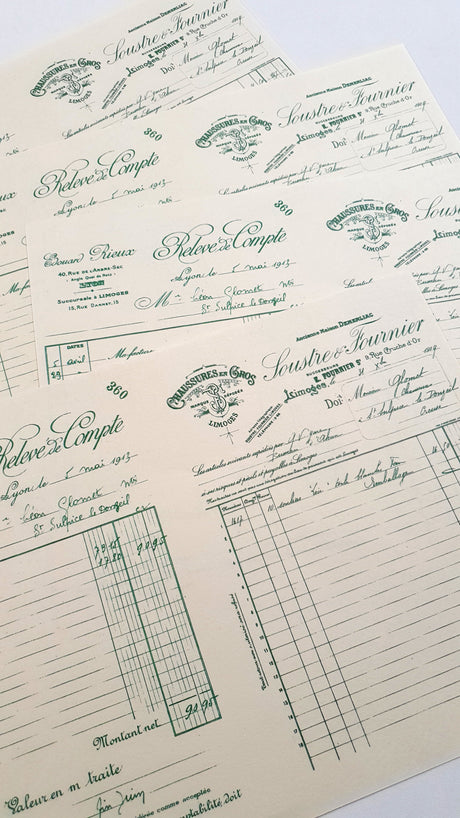 Faux Vintage Invoice Pack - 9031