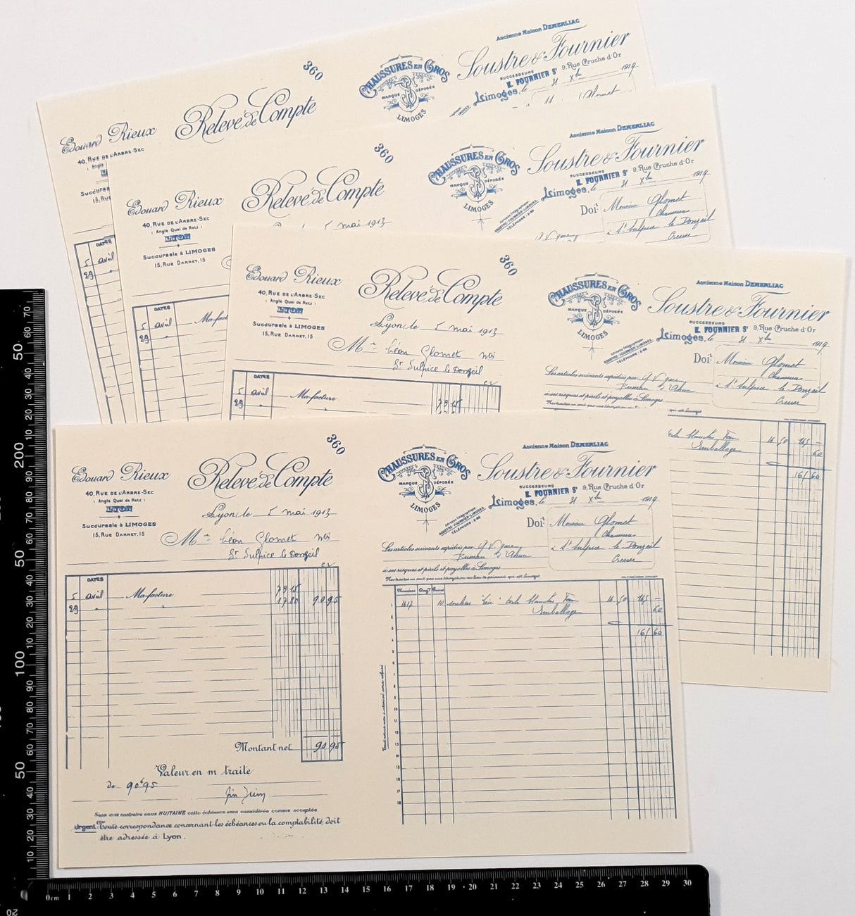 Faux Vintage Invoice Pack - 9032