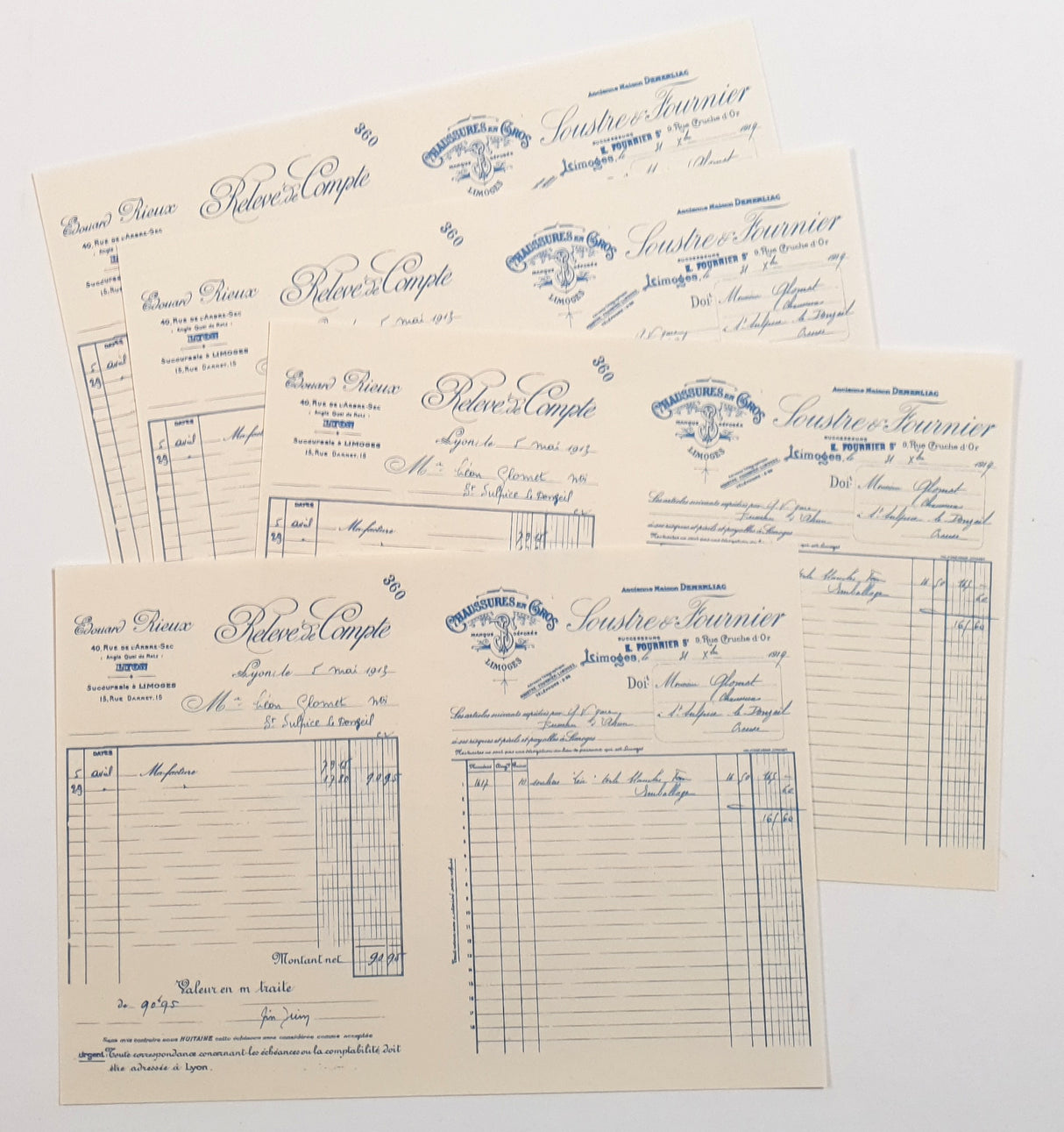 Faux Vintage Invoice Pack - 9032