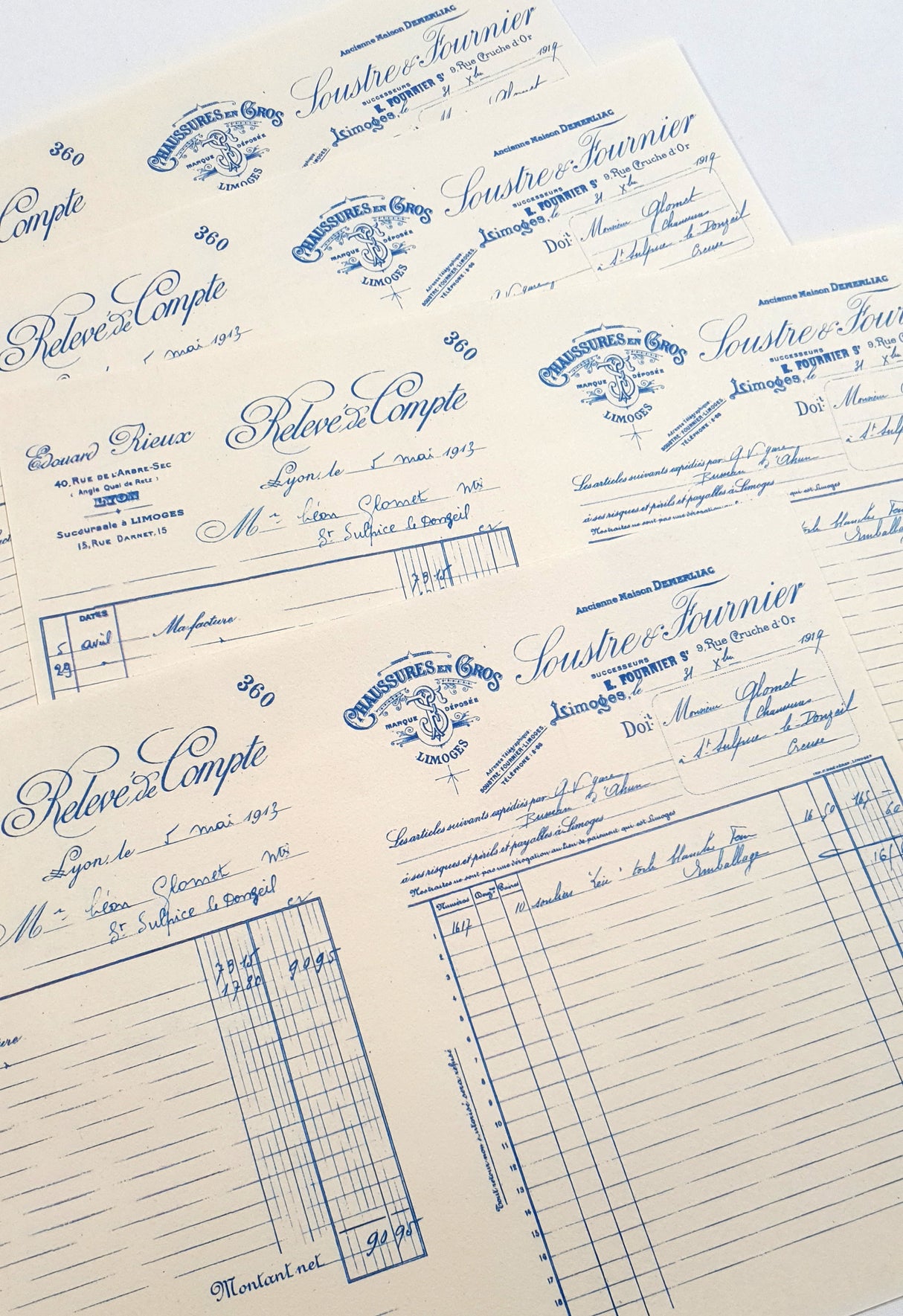 Faux Vintage Invoice Pack - 9032