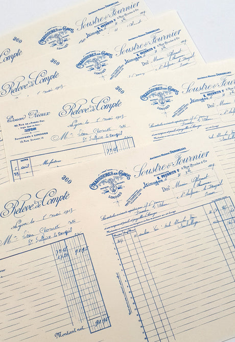 Faux Vintage Invoice Pack - 9032