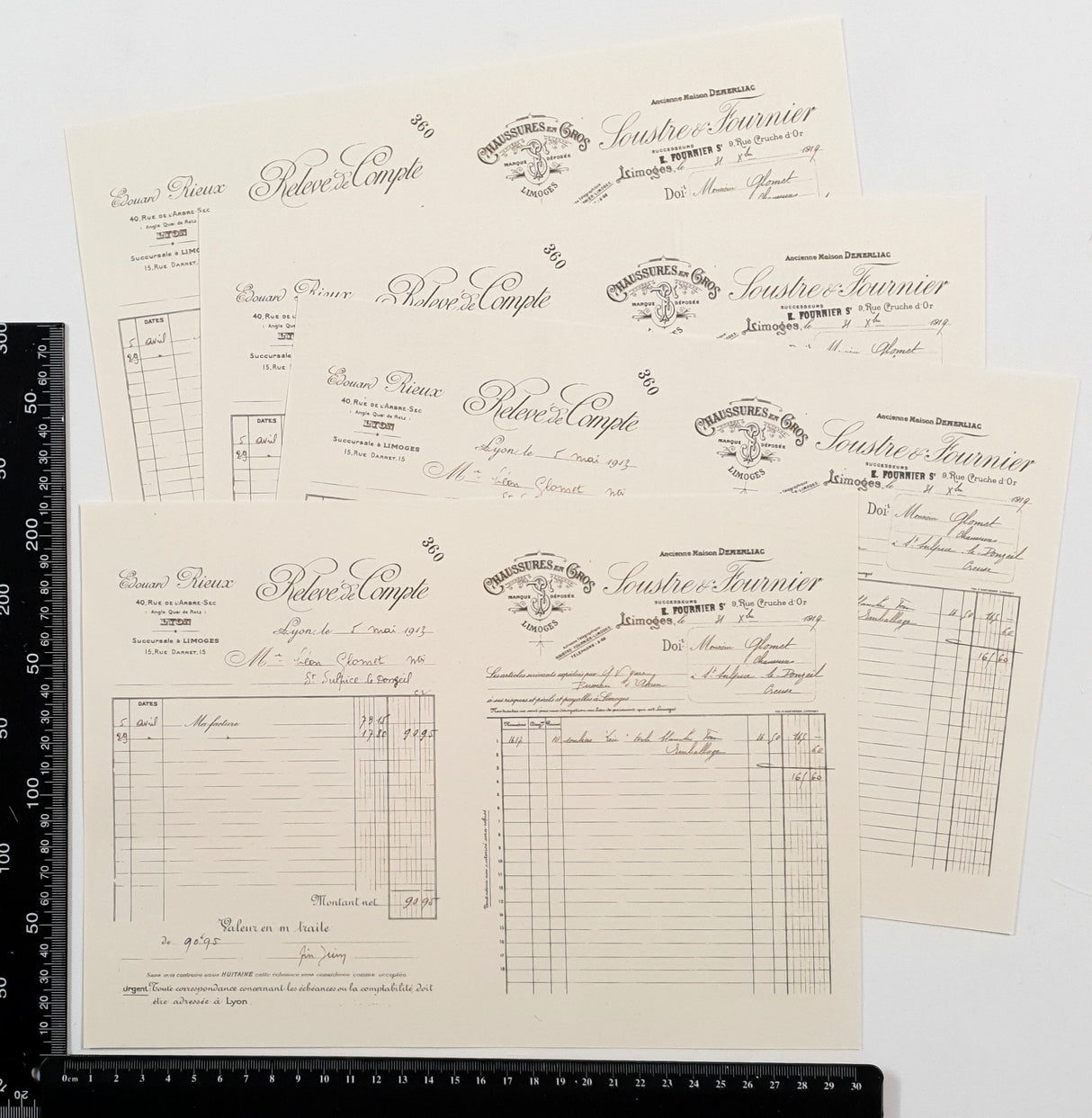 Faux Vintage Invoice Pack - 9033