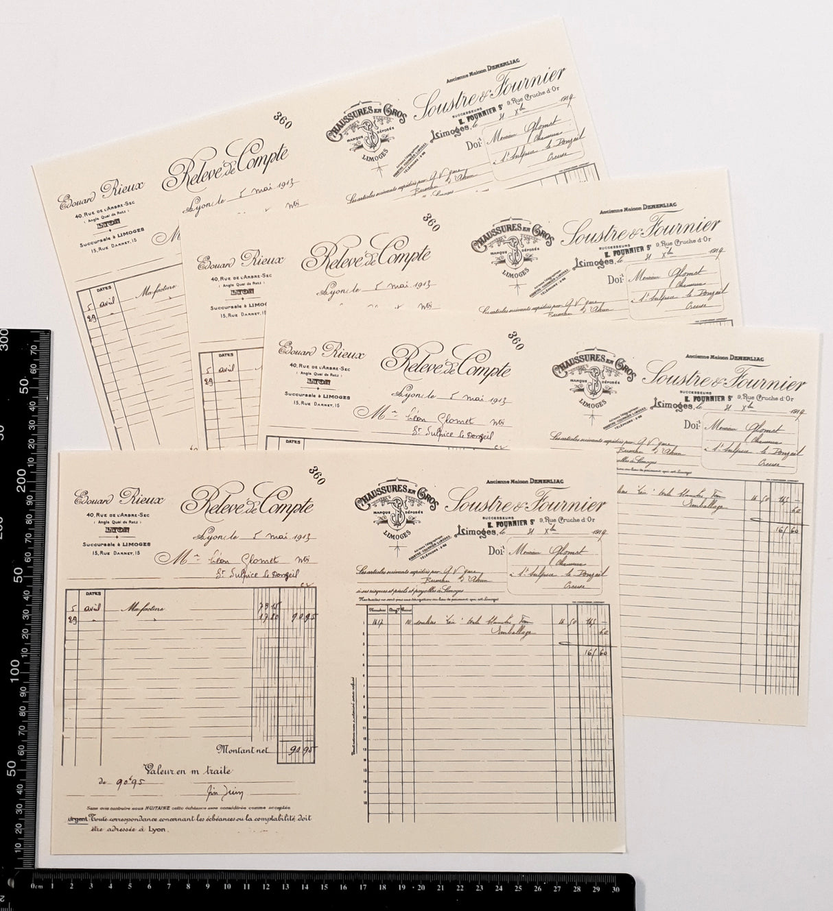 Faux Vintage Invoice Pack - 9033