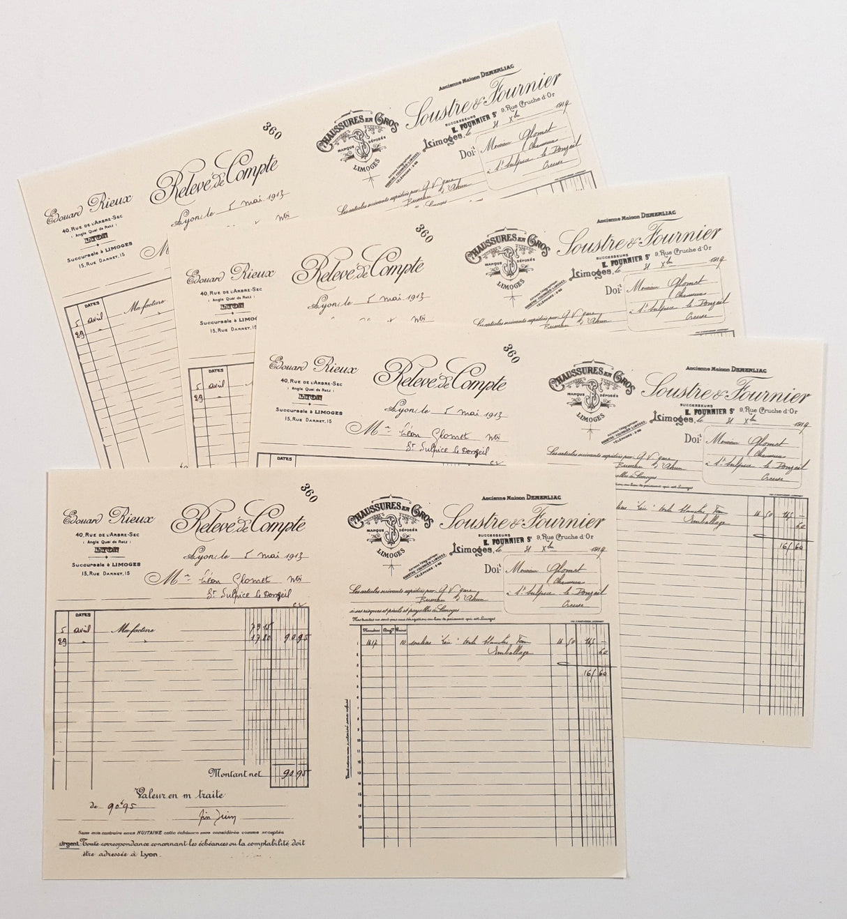 Faux Vintage Invoice Pack - 9033