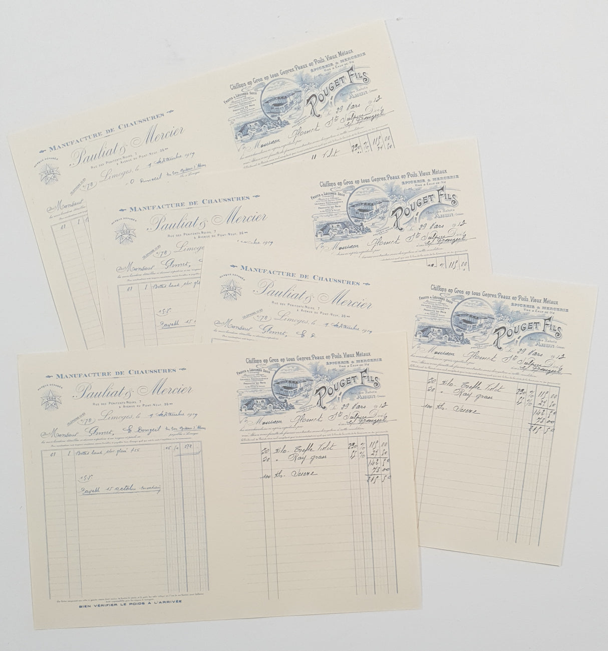Faux Vintage Invoice Pack - 9034