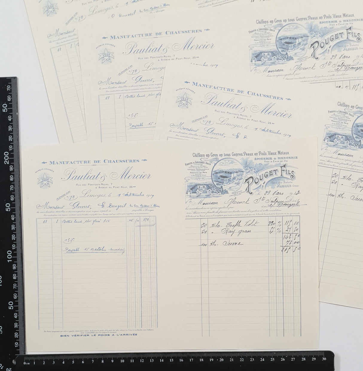 Faux Vintage Invoice Pack - 9034