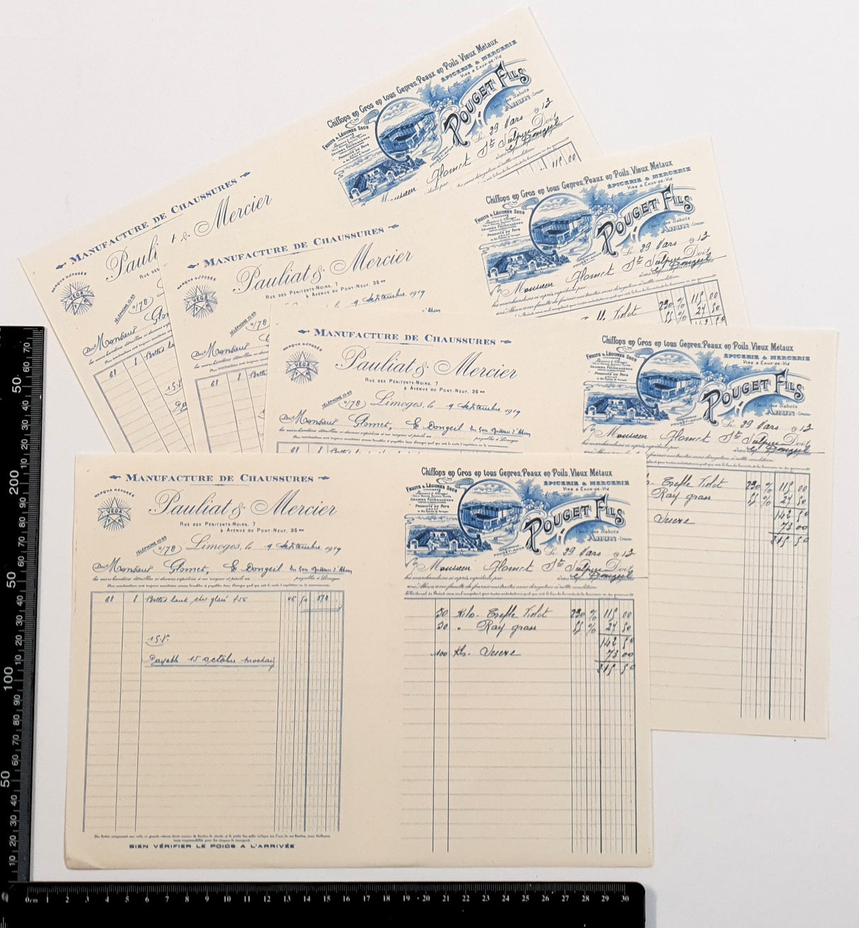 Faux Vintage Invoice Pack - 9034