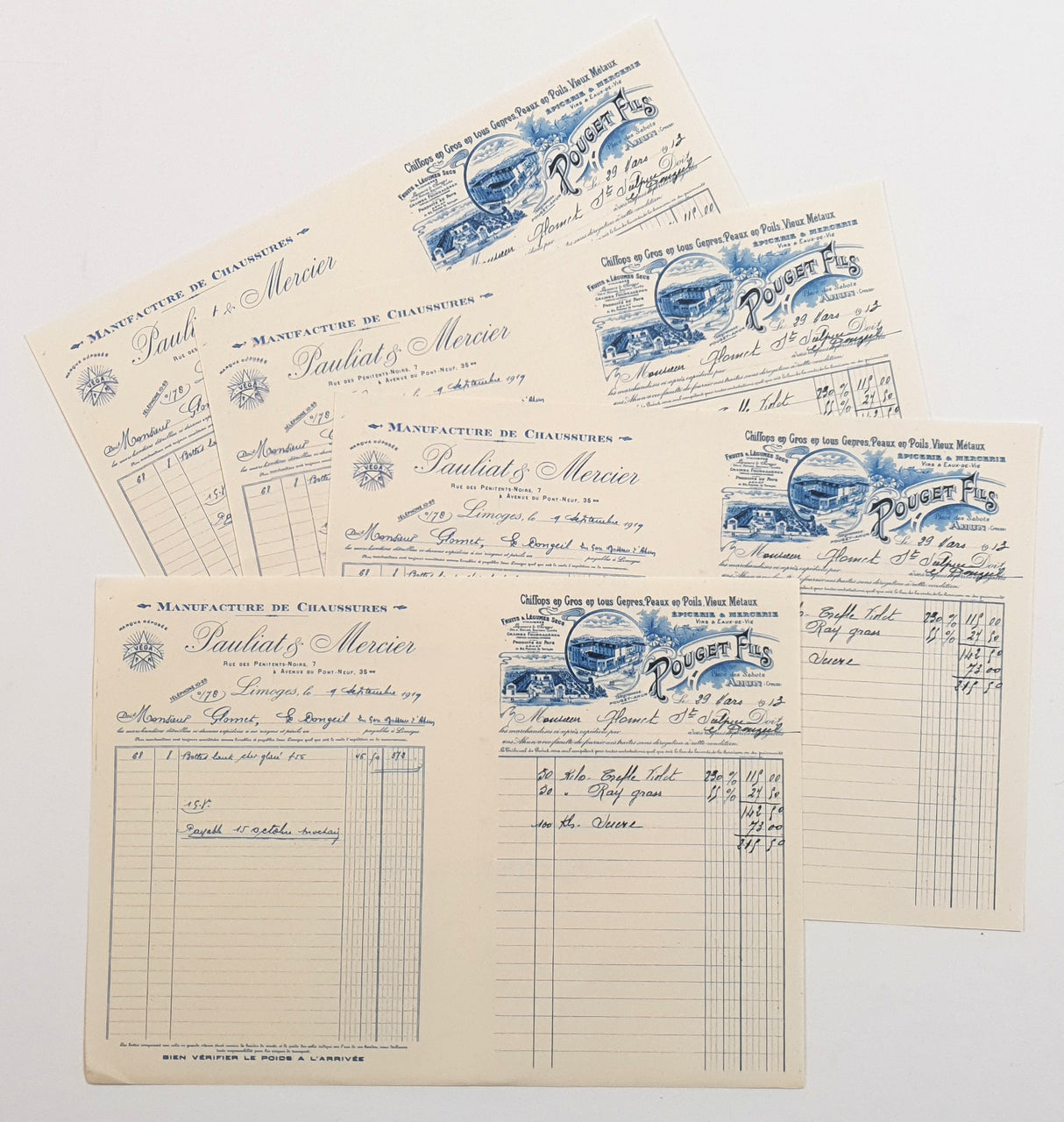Faux Vintage Invoice Pack - 9034