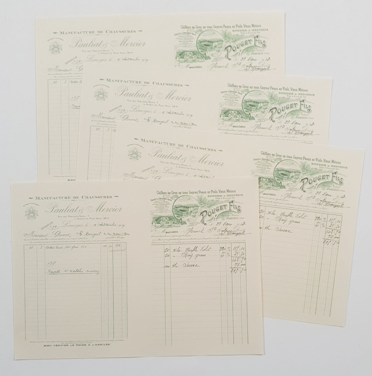 Faux Vintage Invoice Pack - 9035