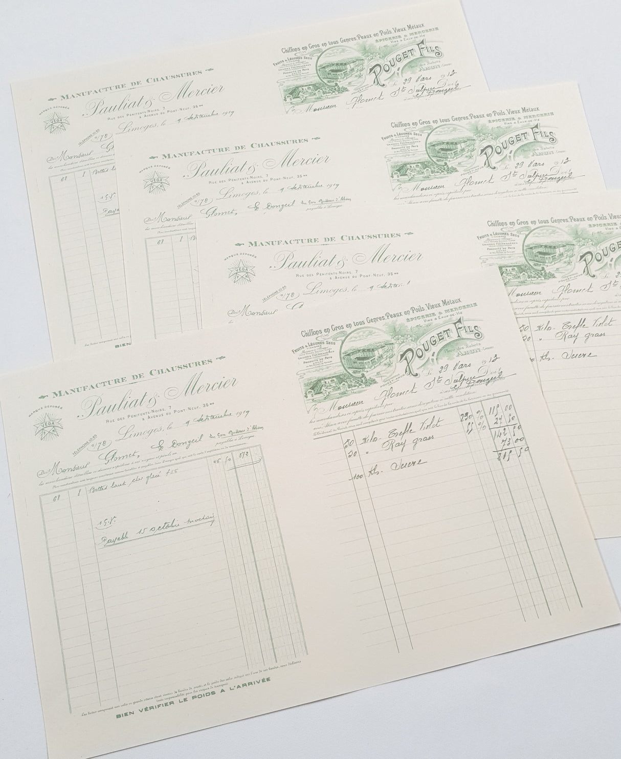 Faux Vintage Invoice Pack - 9035