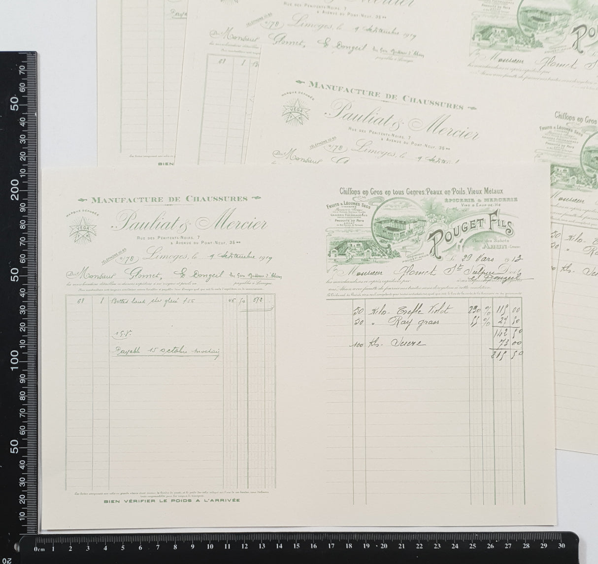 Faux Vintage Invoice Pack - 9035