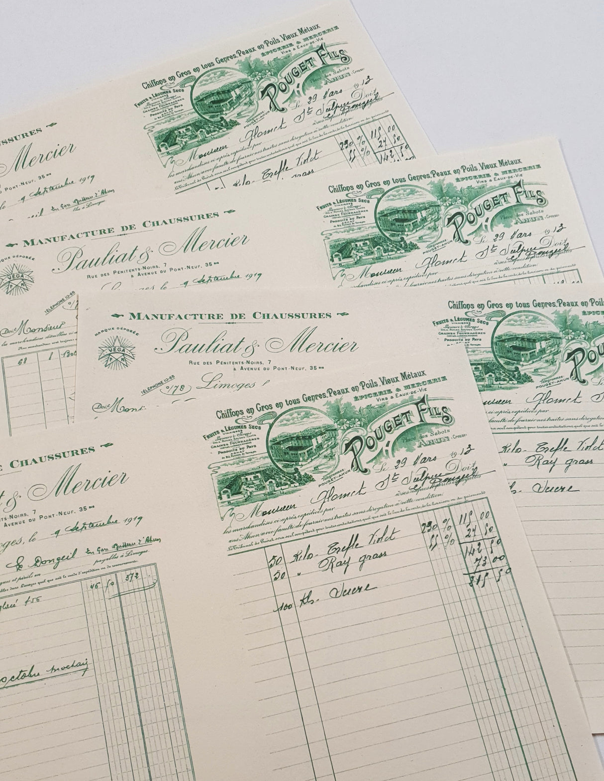 Faux Vintage Invoice Pack - 9035