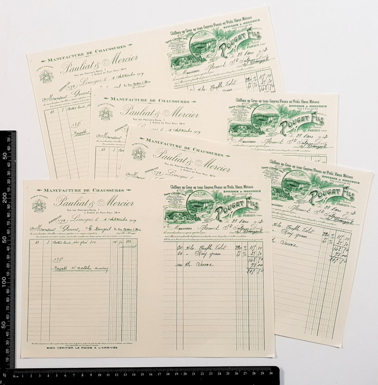 Faux Vintage Invoice Pack - 9035