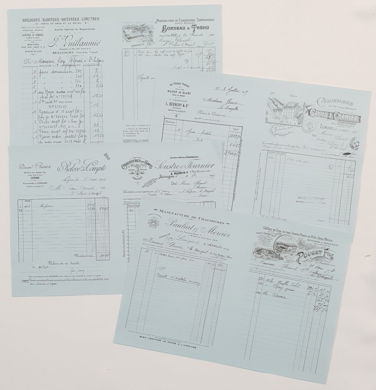 Faux Vintage Invoice Pack - 9037