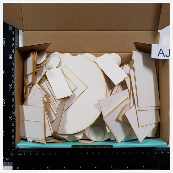 Box of Chipboard Bits & Pieces - AJ