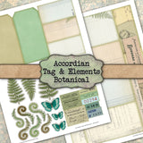 FREEBIE - Accordian Tag and Elements - Botanical - DI-10281 - Digital Download