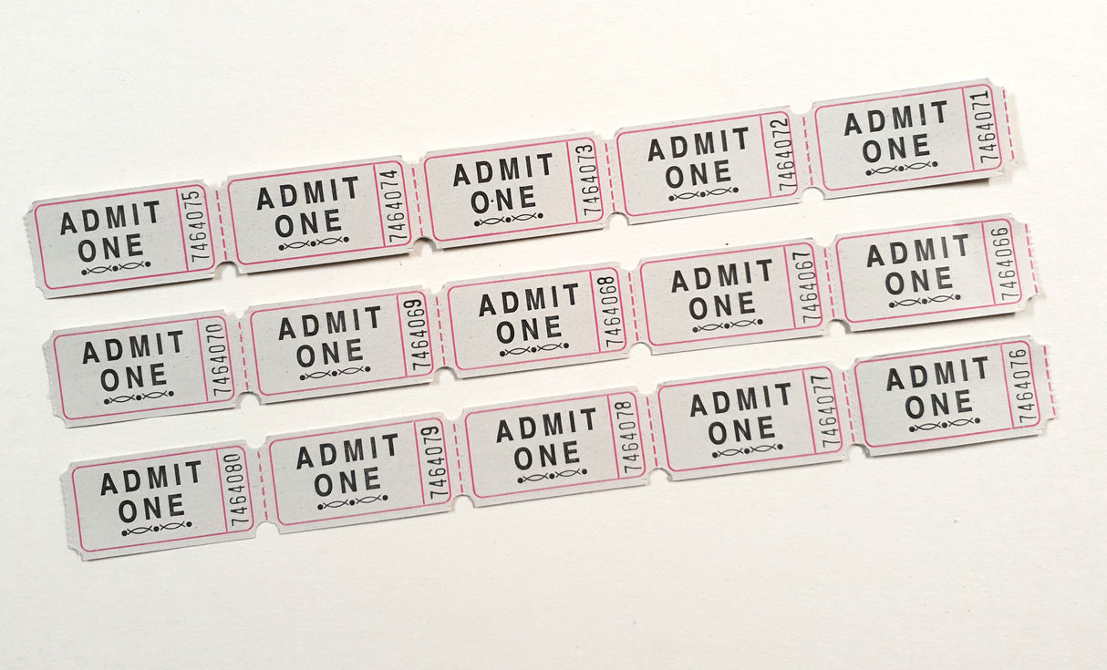 Admit One Tickets Pack - Set of 15