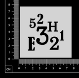 AlphaNumeric Cluster Mix - Stencil - 75mm x 75mm