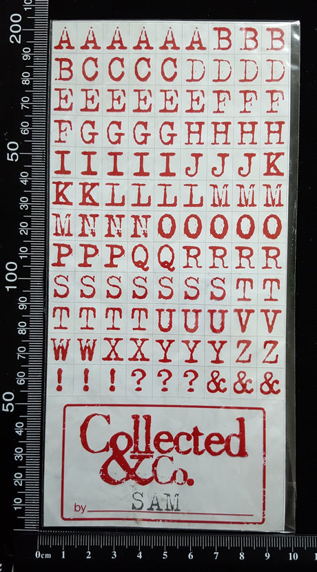 Alpha Stickers - Red Letters