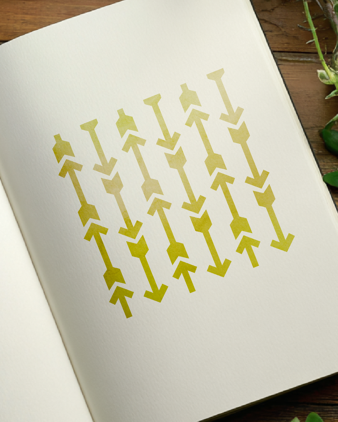 Arrows - A - Stencil - 150mm x 150mm