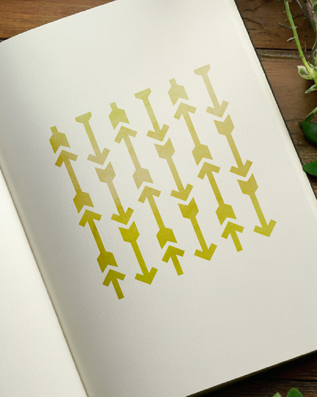 Arrows - A - Stencil - 150mm x 150mm