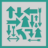 Arrows - B - Stencil - 150mm x 150mm