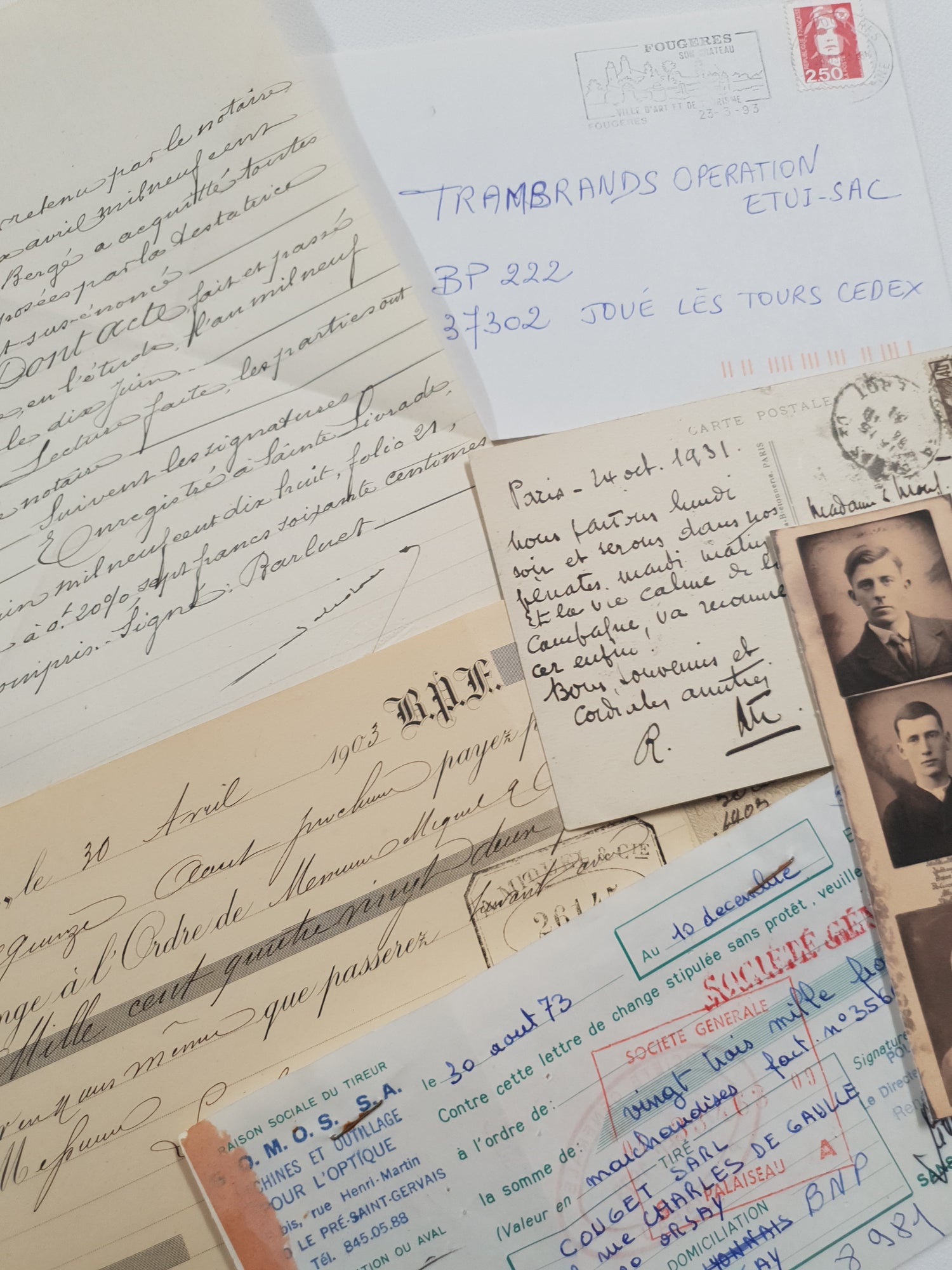 Authentic Vintage French Document Pack – 8001-2