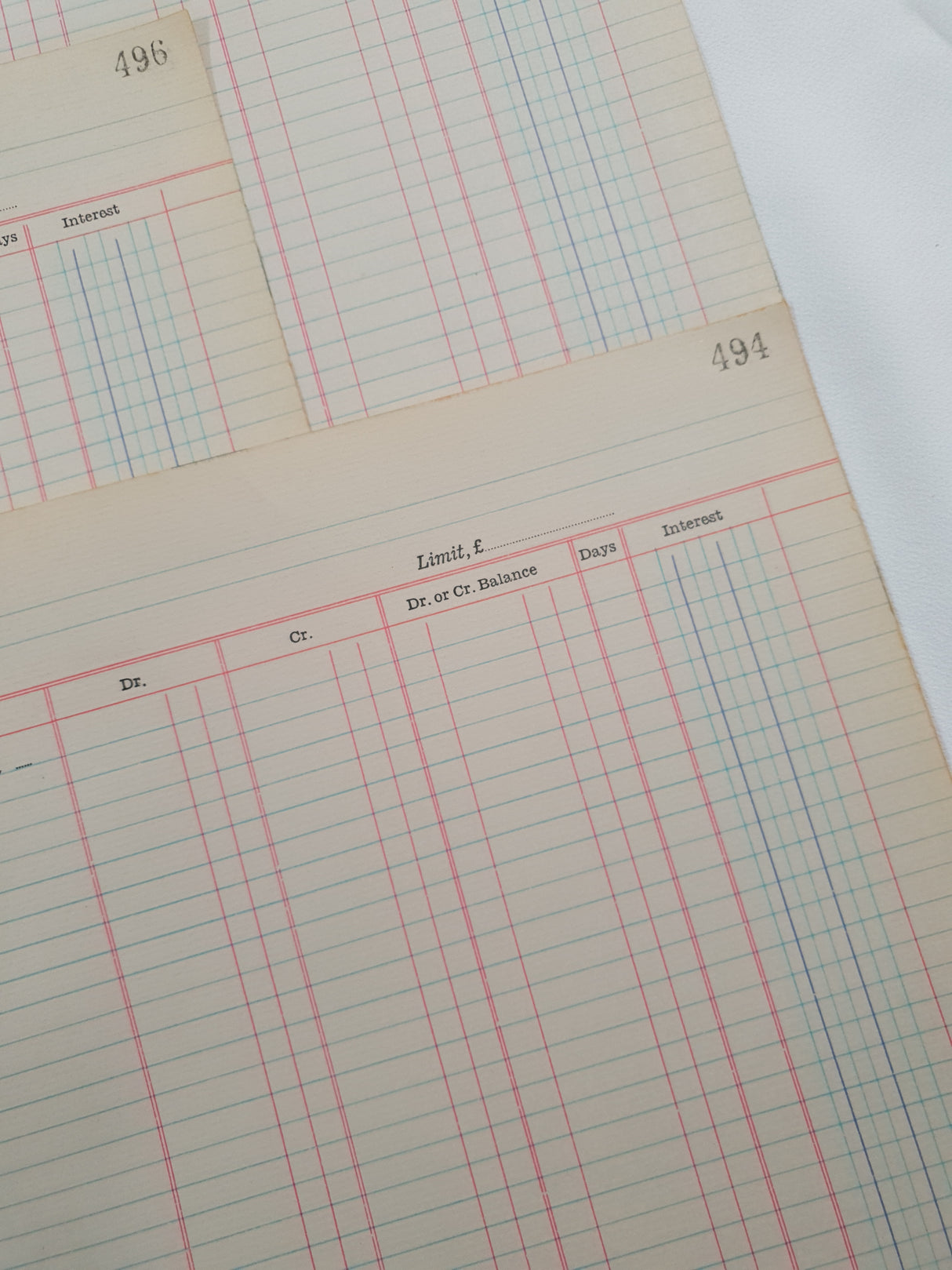 Authentic Vintage Blank Ledger Pages Pack - V3