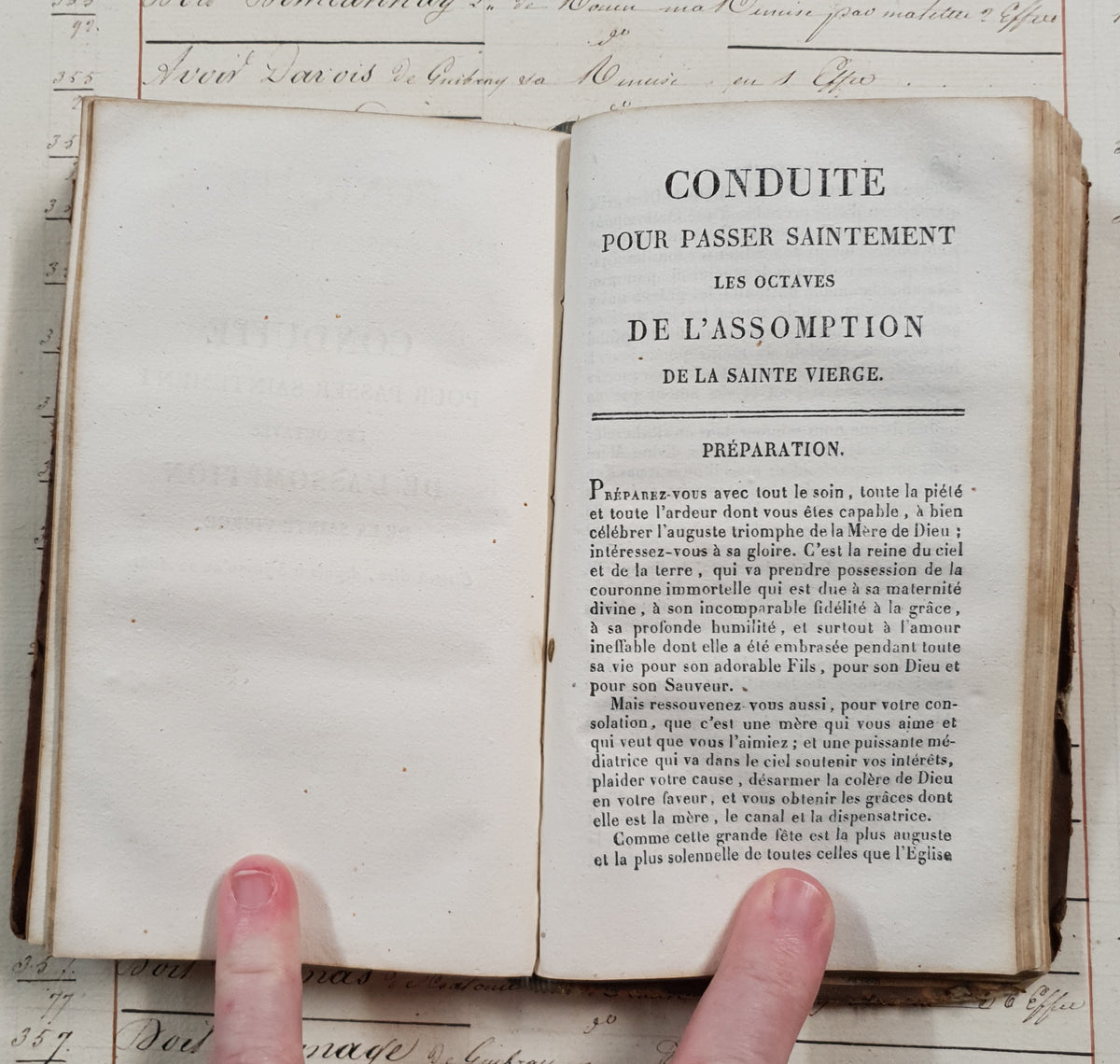 Authentic Antique French Book - Conduite pour la Pentecôte – 1823 - DT