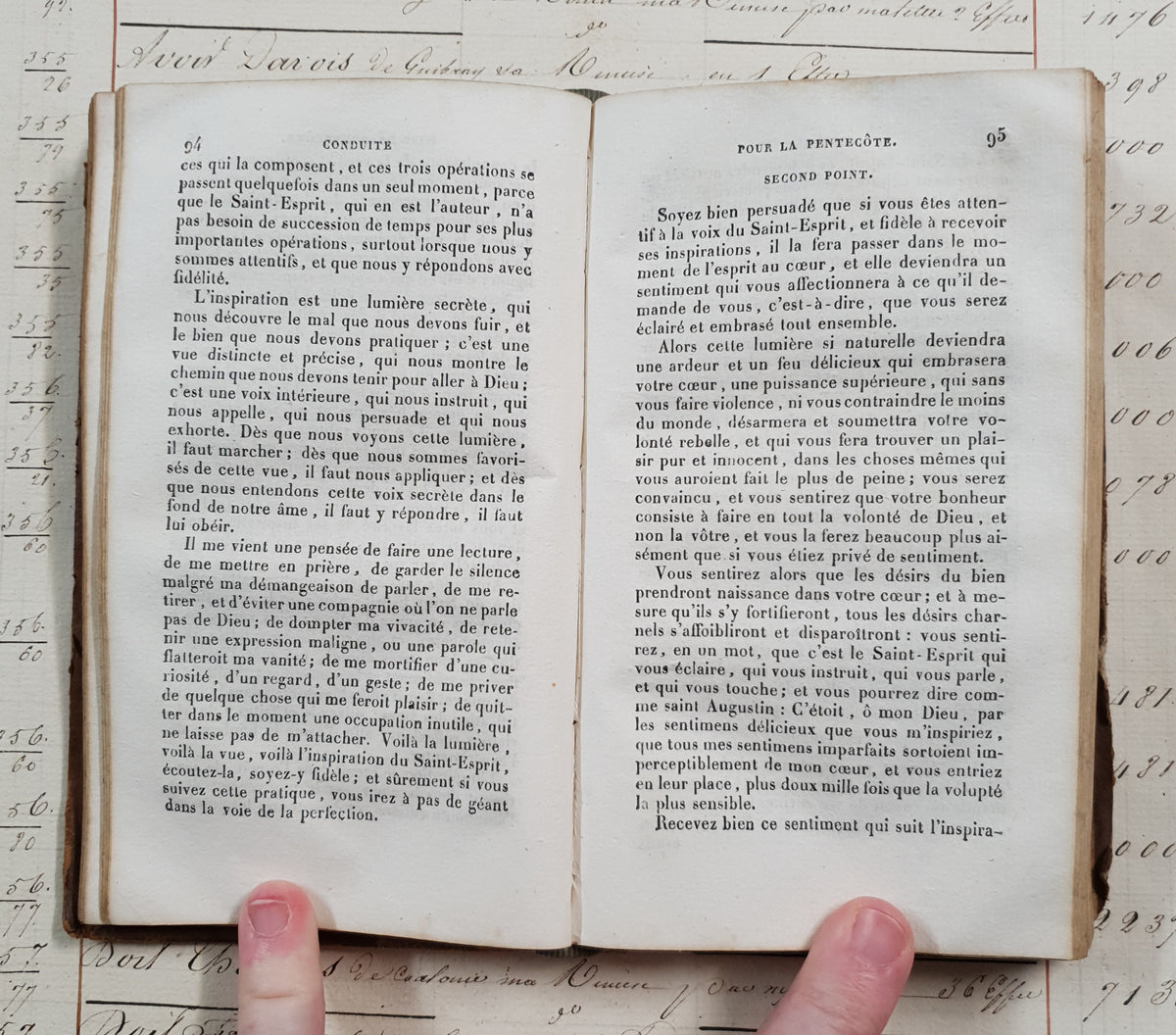 Authentic Antique French Book - Conduite pour la Pentecôte – 1823 - DT