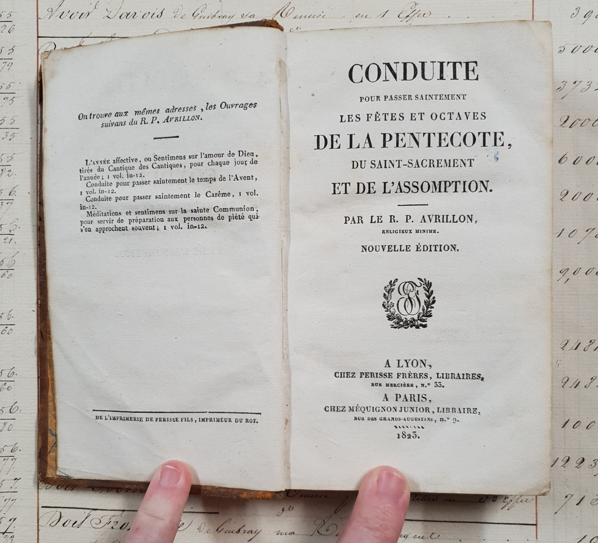 Authentic Antique French Book - Conduite pour la Pentecôte – 1823 - DT