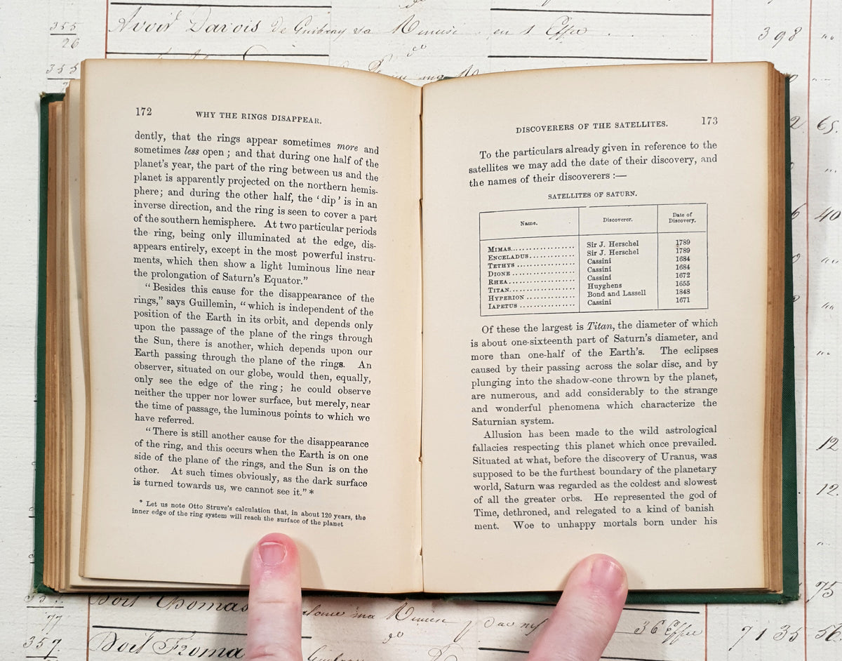 Authentic Antique Book - Wonders of the Heavens – The Sun, Moon and Planets – 1881 - DU