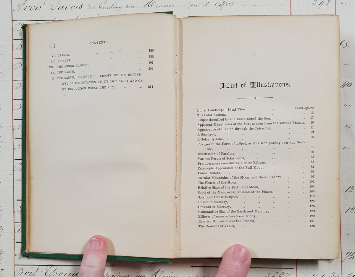 Authentic Antique Book - Wonders of the Heavens – The Sun, Moon and Planets – 1881 - DU