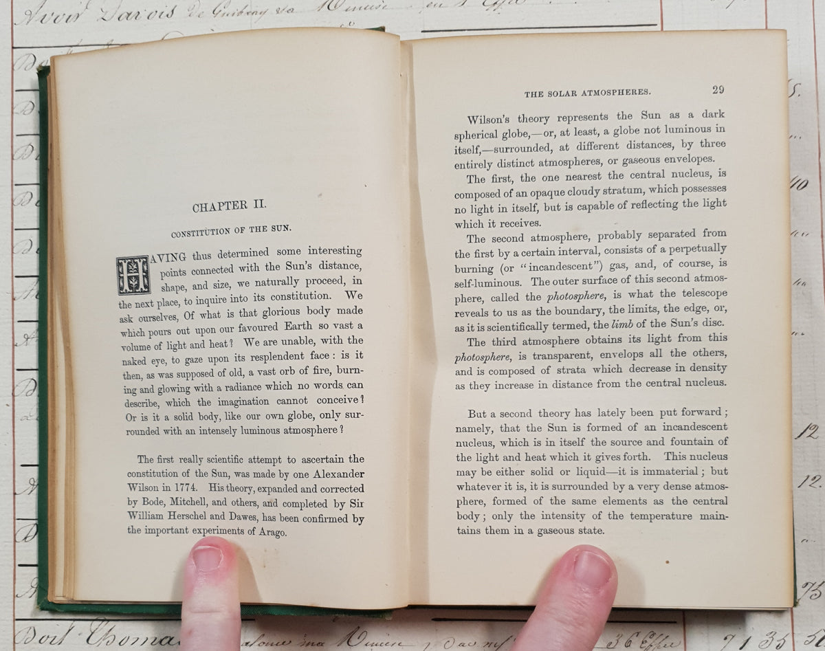 Authentic Antique Book - Wonders of the Heavens – The Sun, Moon and Planets – 1881 - DU