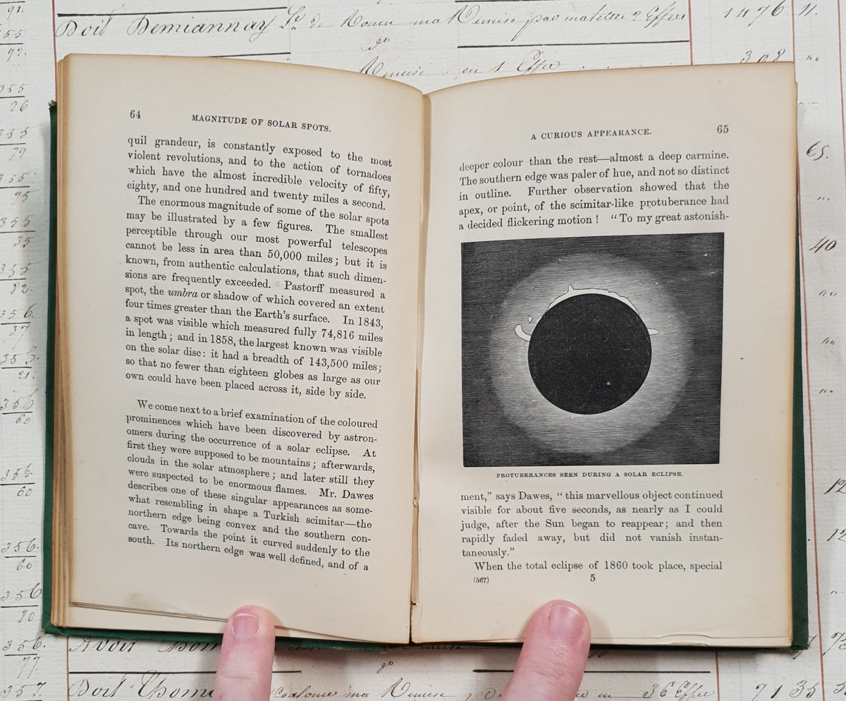 Authentic Antique Book - Wonders of the Heavens – The Sun, Moon and Planets – 1881 - DU