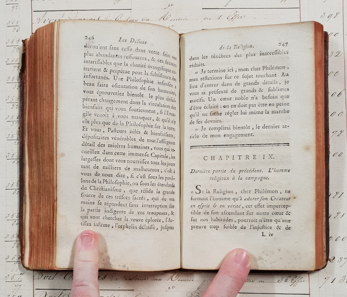 Authentic Antique French Book - Les Délices de la Religion – 1788 - DV
