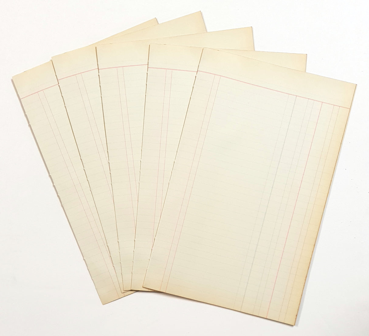 Authentic Vintage Blank Ledger Pages Pack