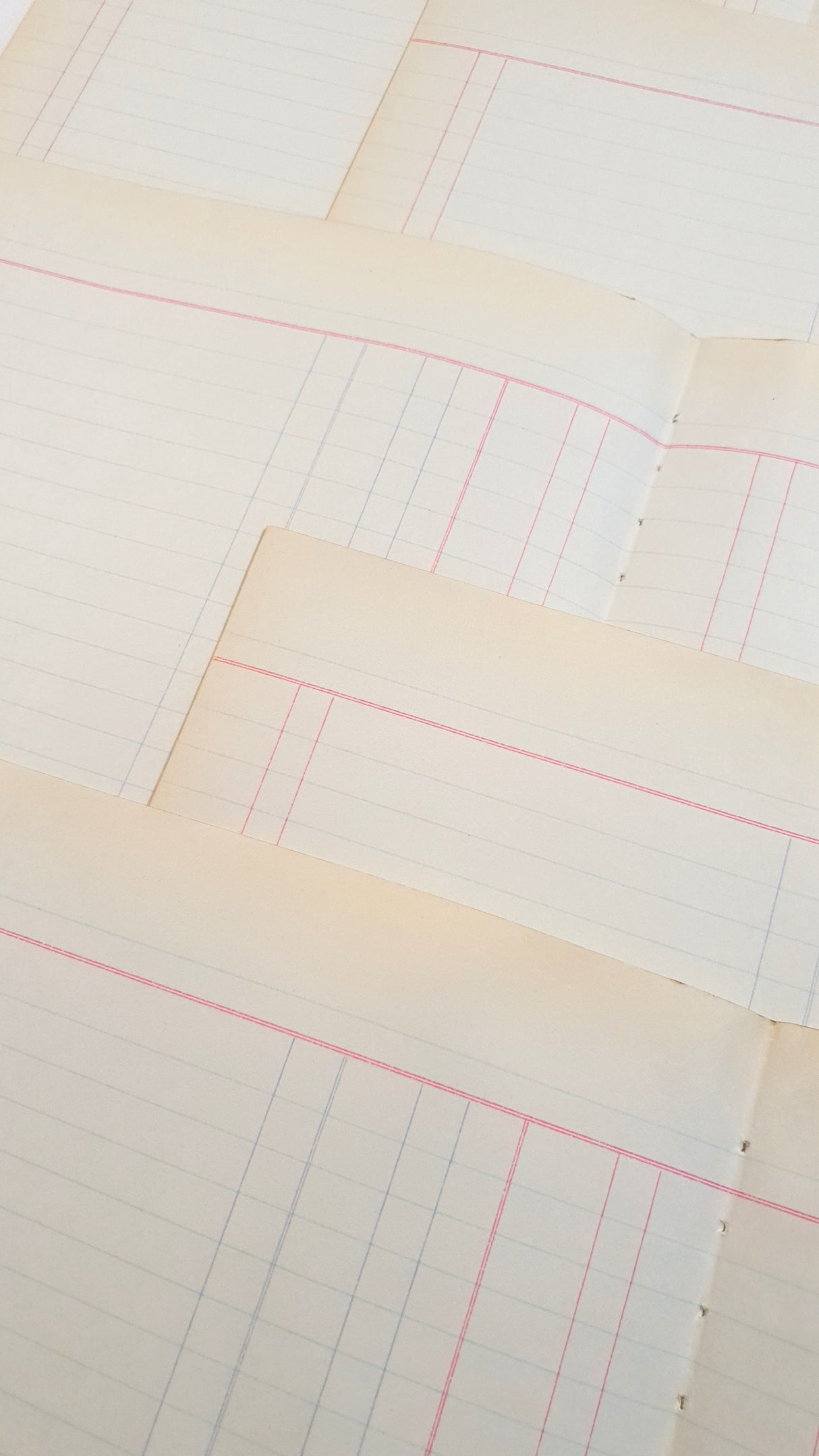 Authentic Vintage Blank Ledger Pages Pack