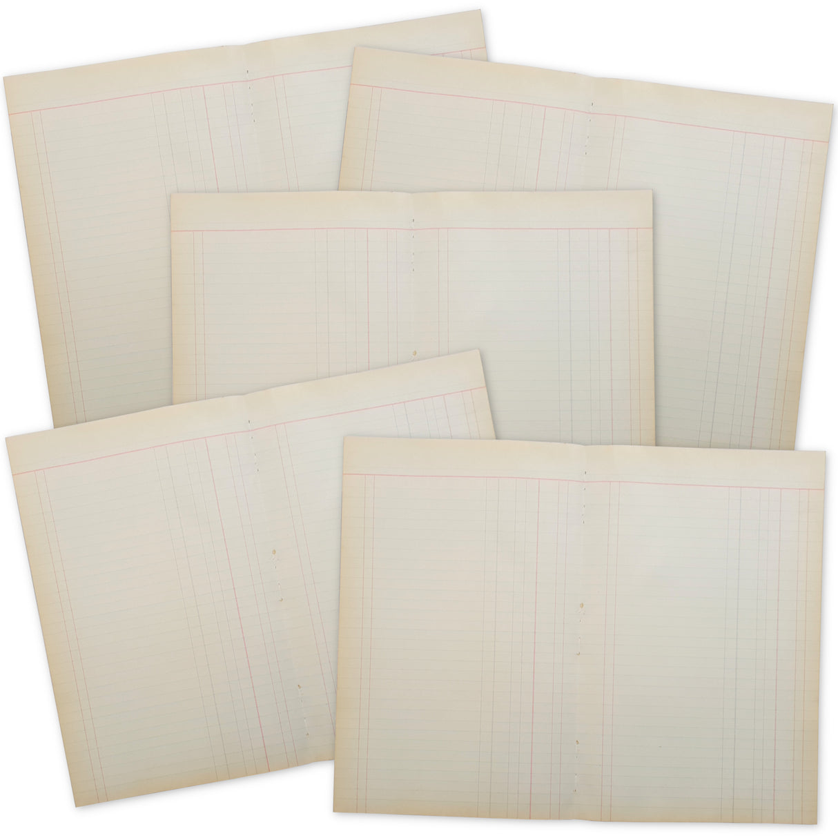 Authentic Vintage Blank Ledger Pages Pack