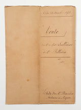 Authentic Antique French 1879 Notaire Document - BV