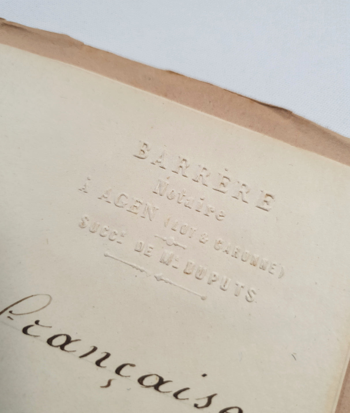 Authentic Antique French 1879 Notaire Document - BV