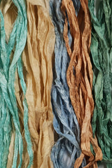 Reclaimed Sari Silk Ribbon - Beach