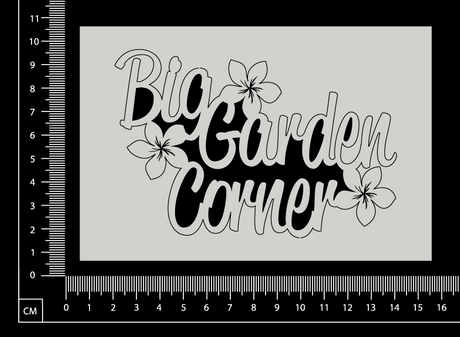 Big Garden Corner - B - White Chipboard