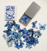 Tin of Assorted Stickers - Butterflies - Blue