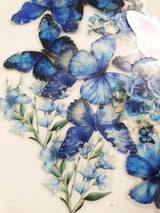 Tin of Assorted Stickers - Butterflies - Blue