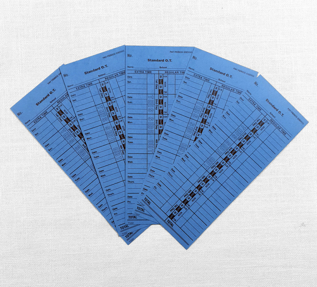 Time Cards Set - Blue