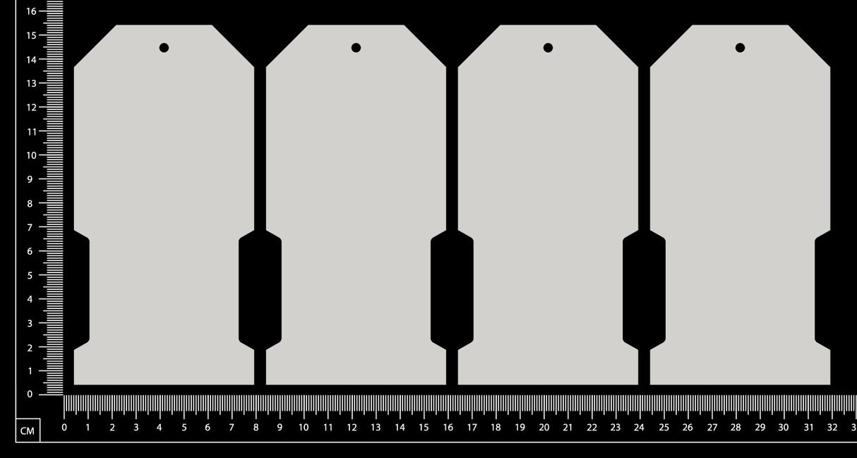 Bobbin Tag Set - AA - White Chipboard