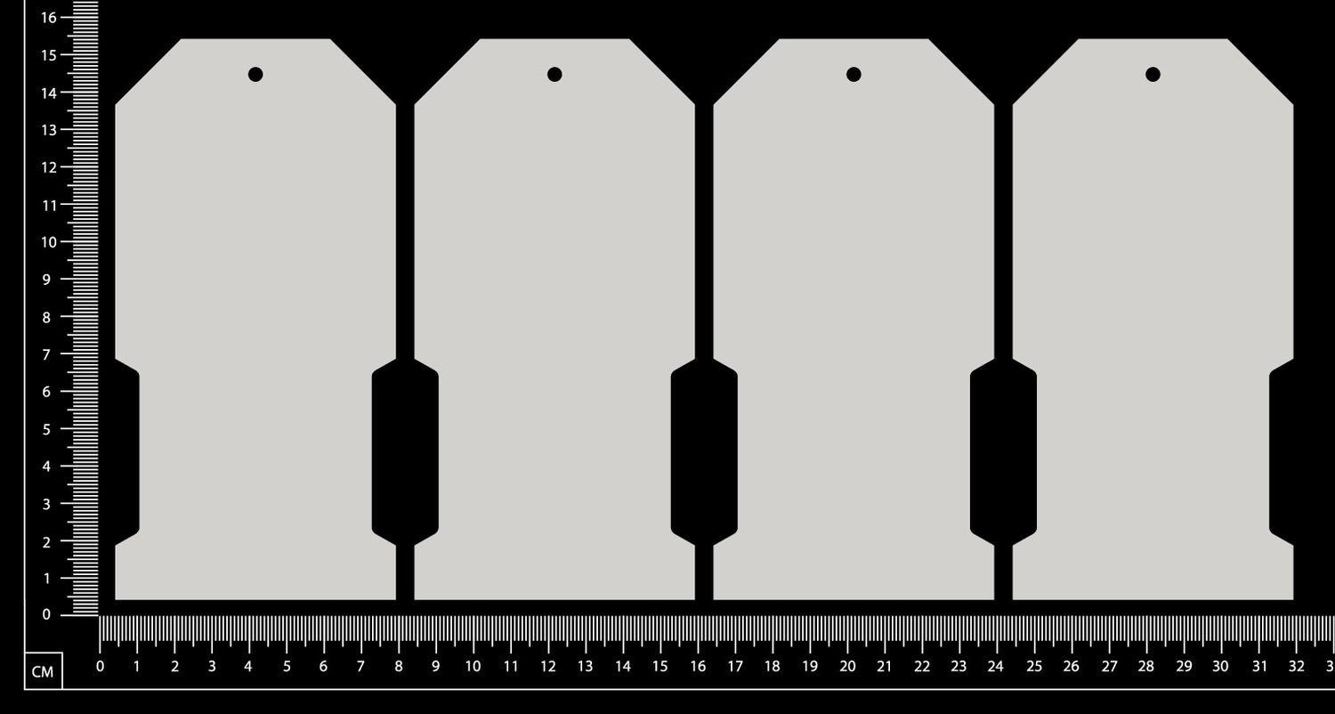 Bobbin Tag Set - AA - White Chipboard