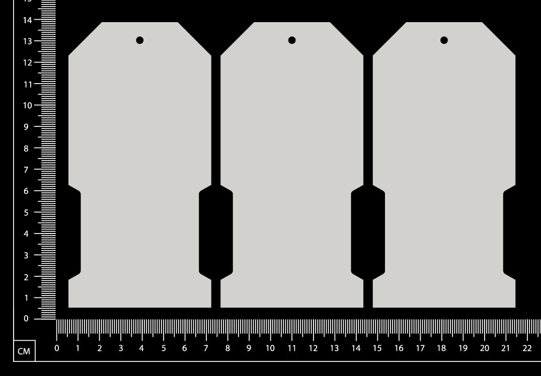 Bobbin Tag Set - AB - White Chipboard